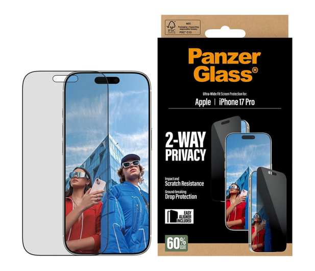 PanzerGlass Ultra-Wide Fit EasyAligner do iPhone 17 Pro privacy - 1539014 - zdjęcie